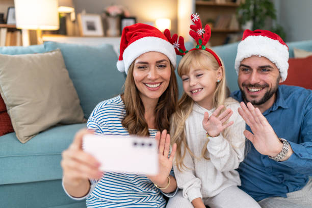 istock Video call on Christmas Eve 2177323034