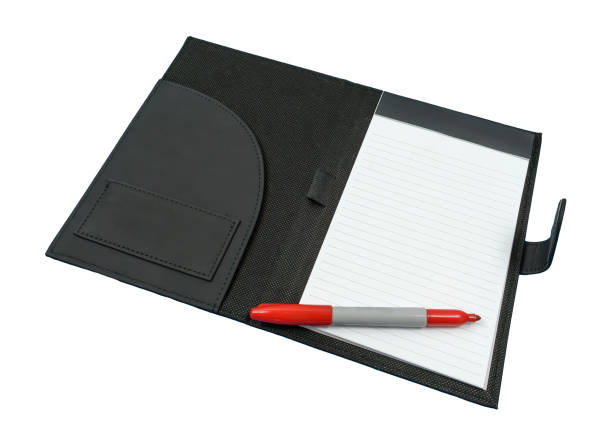 istock Blank Junior Legal Pad With Red Marker and Copy Space 2177325060
