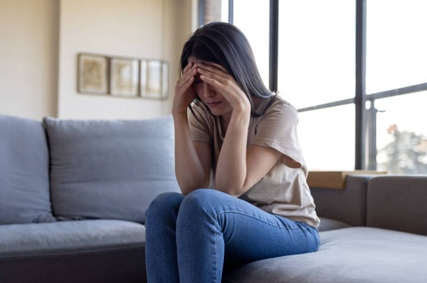 istock Woman with depression at home 2177327217