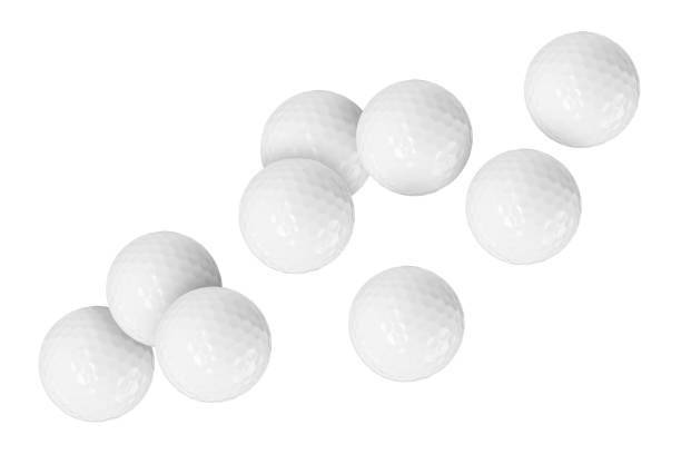 istock Many golf balls flying on white background 2177329269