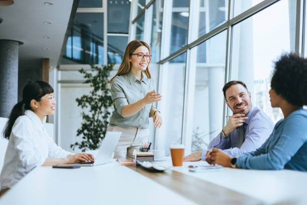 istock Diverse business team in a meeting 2177333157