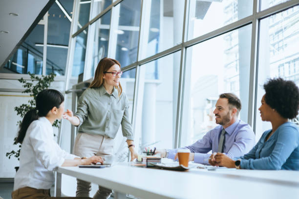 istock Business professionals in meeting with presentation 2177333172