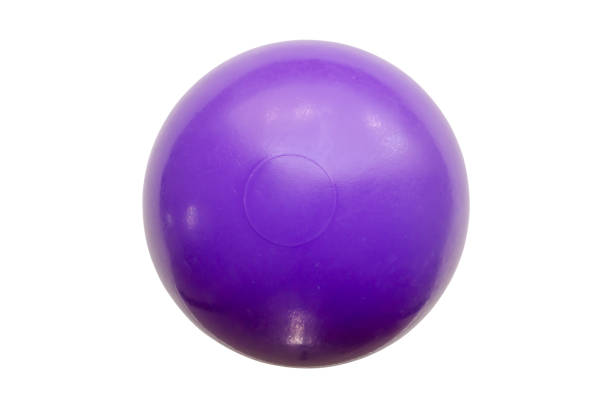 istock Purple plastic ball isolated on white background 2177334210