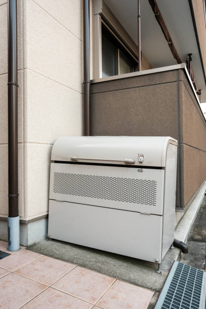 istock A beige metal storage unit outdoors 2177345324