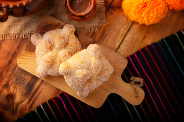 istock pan de muerto sugary bread table topview 2177348654