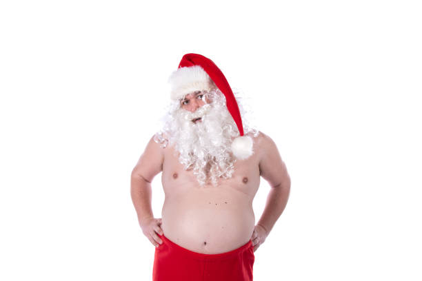 istock Santa Claus is on a diet. White background. 2177351866