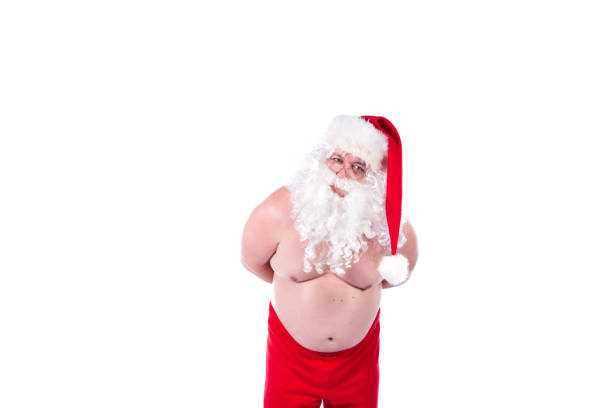 istock Santa Claus is on a diet. White background. 2177351880