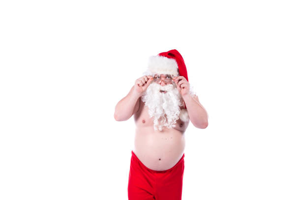 istock Santa Claus is on a diet. White background. 2177351885