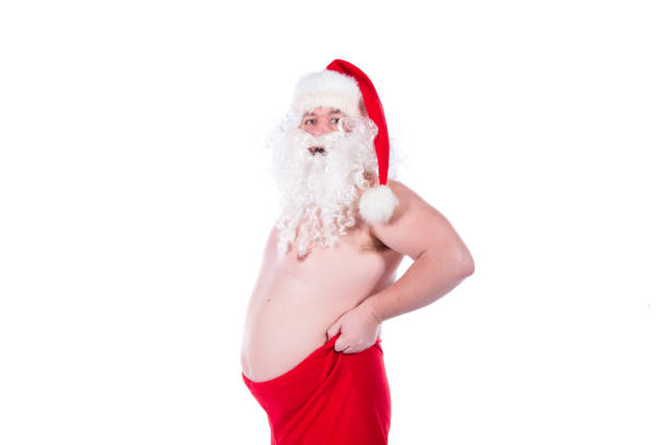 istock Santa Claus is on a diet. White background. 2177351904