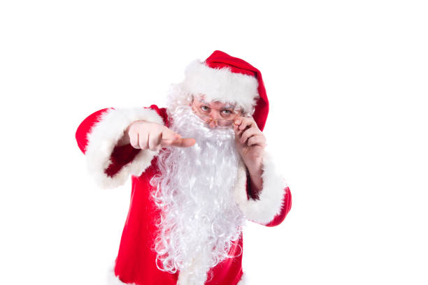 istock unny fat Santa Claus and problems with men's health. 2177354254