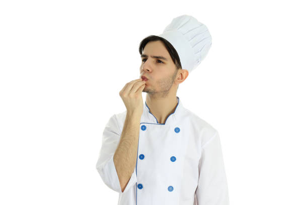 istock Young male chef isolated on white background 2177356553