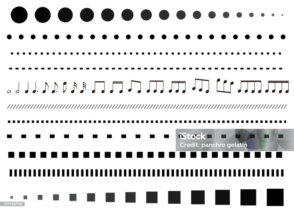 Note Line With Border A Set Of Simple Decorative Borders And Lines Stock Illustration ...