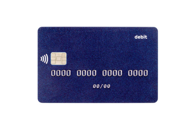 istock Debit bank card with chip isolated on white background. 2177358810