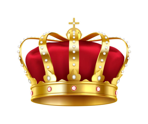 istock Royal crown with gold and gemstones realistic illustration 2177359565