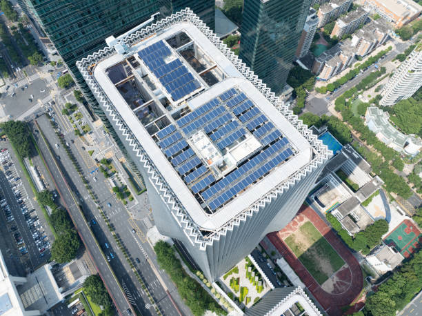 istock Solar power generation for urban buildings 2177363445