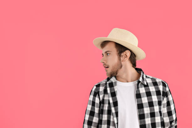 istock Concept of people, young man on pink background 2177363593