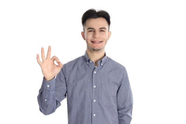 istock Attractive guy in shirt isolated on white background 2177376528