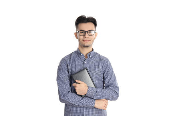 istock Attractive guy in shirt isolated on white background 2177376949