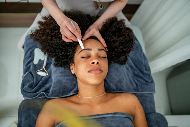 istock Relaxing Facial Treatment at Spa 2177381150