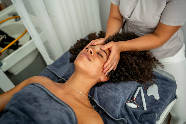 istock Relaxing Facial Massage at Spa 2177381157