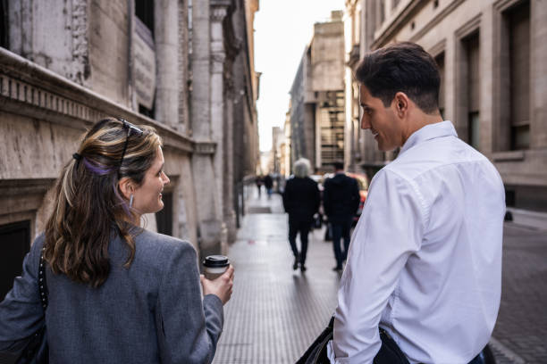 istock Coworkers talking in the city 2177386423