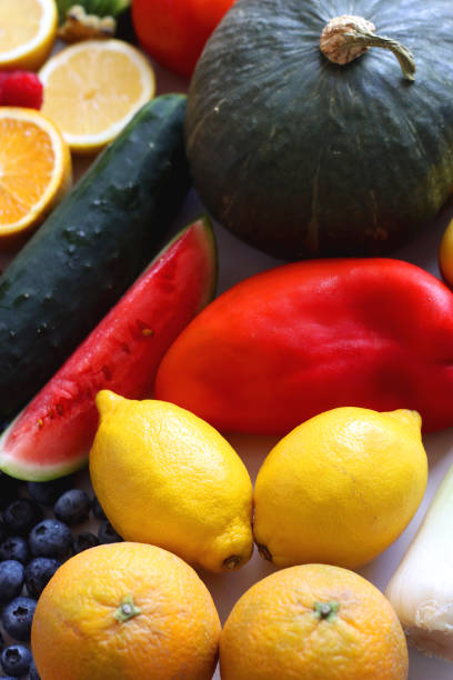 istock Healthy Produce On White Background 2177386699