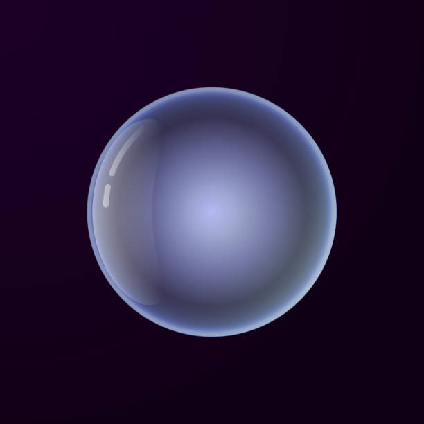 istock Multicoloured glass ball on a black background. Christmas glass ball 2177391592