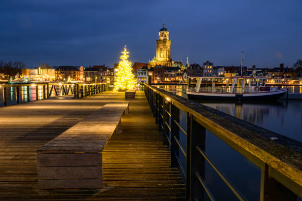 istock Deventer skyline at the river IJssel during a cold winter evening 2177392901
