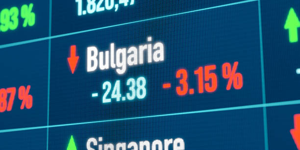 istock Bulgaria falling stock market. 2177394120