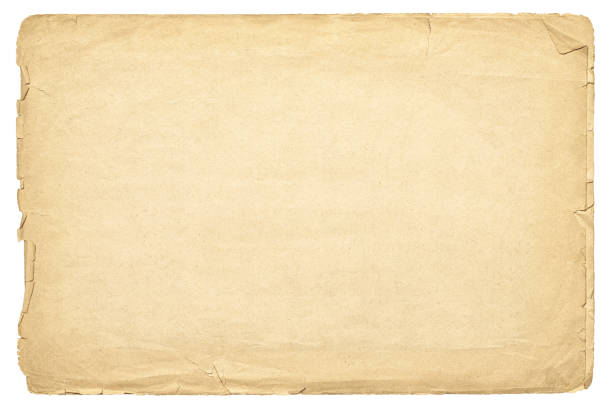 istock shabby paper texture isolated on white background. ancient papyrus page worn out over time 2177396329