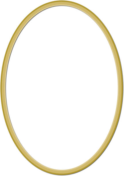 istock Gold oval Frame  gold frames Picture Frame luxury golden frame gold picture frame golden border vector framework banner Gilded Frame Ornate decoration decorative element template isolated background 2177402591