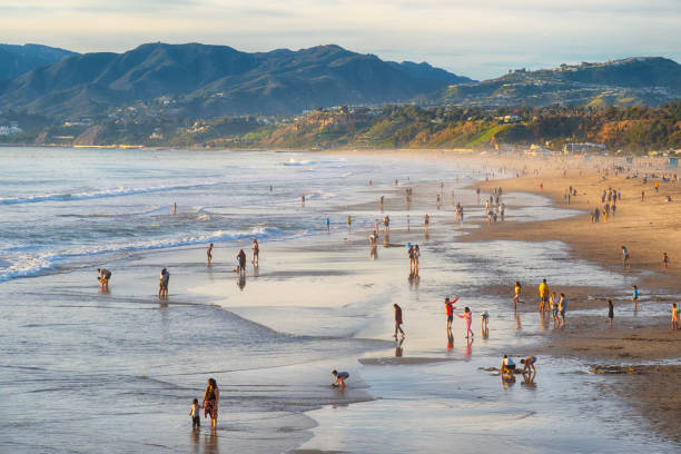Santa Monica Beach, California, USA stock photo