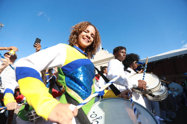 boninal, bahia, brazil - october 2, 2024: marching band from a public school in Bahia.