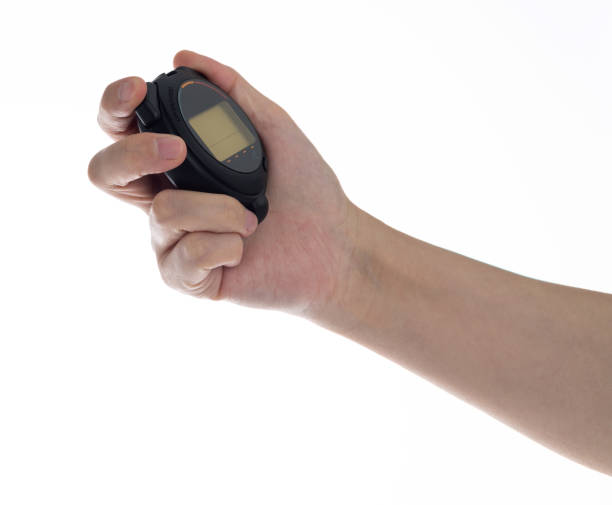 istock Human hand holding a digital stopwatch 2177418082