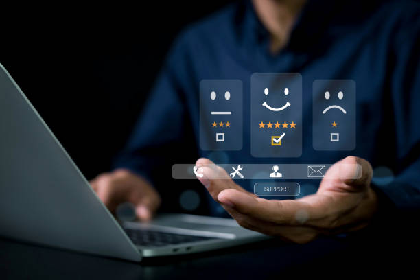 istock Customer experience concept , Satisfaction survey concept. user give rating to service experience on online application . 2177418944
