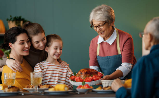 istock Family celebrating Thanksgiving Day 2177419205