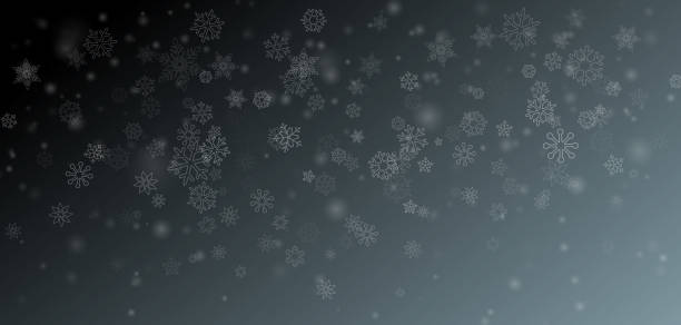istock Snowflake design. Winter. Snowfall. White and blue. Scattered snowflakes. December theme. Snowy landscape. Hurricane. Christmas cards. on transparent background. Vector snow 2177420908