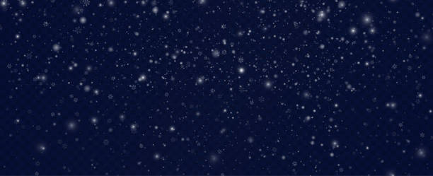 istock Snowflake design. Winter. Snowfall. White and blue. Scattered snowflakes. December theme. Snowy landscape. Hurricane. Christmas cards. on transparent background. Vector snow 2177421561