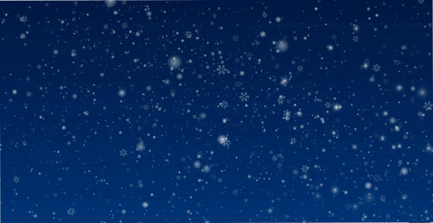istock Snowflake design. Winter. Snowfall. White and blue. Scattered snowflakes. December theme. Snowy landscape. Hurricane. Christmas cards. on transparent background. Vector snow 2177421577