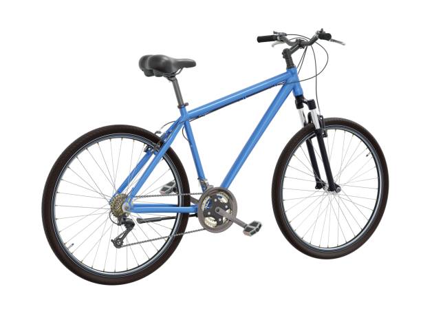 istock Blue bicycle, top back view isolated on white background, 3D illustration 2177422258