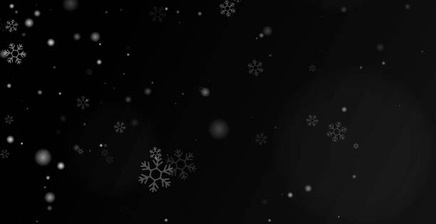 istock Snowflake design. Winter. Snowfall. White and blue. Scattered snowflakes. December theme. Snowy landscape. Hurricane. Christmas cards. on black background. Vector snow 2177422730