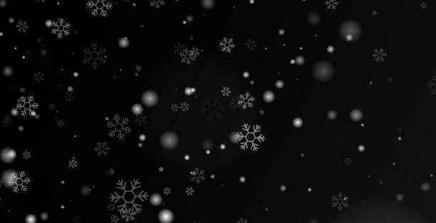 istock Snowflake design. Winter. Snowfall. White and blue. Scattered snowflakes. December theme. Snowy landscape. Hurricane. Christmas cards. on black background. Vector snow 2177422751