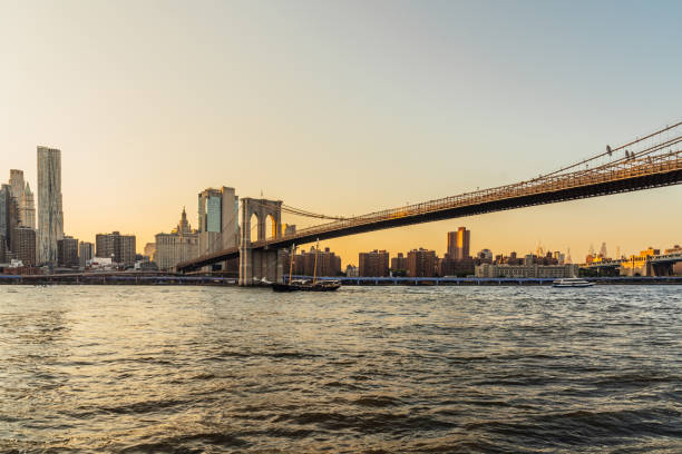 istock Brooklyn bridge connecting two boroughs at sunset 2177423284