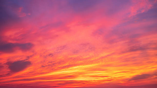 istock Beautiful , luxury soft gradient orange gold clouds and sunlight on the blue sky perfect for the background, take in everning,Twilight, Large size, high definition landscape photo 2177429181