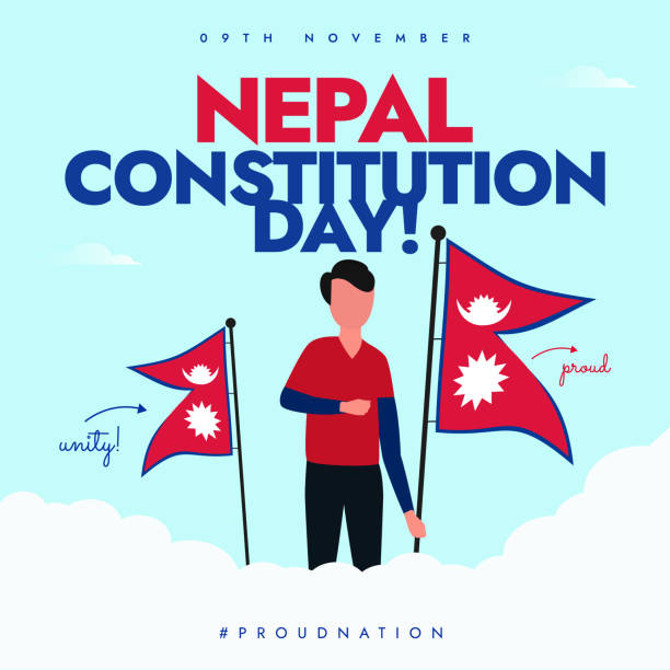 Nepal Constitution Day. 9th November Nepal constitution day social media celebration banner with its flags, man wearing flag color shirt. Vector illustration Nepal Constitution Day. 9th November Nepal constitution day social media celebration banner with its flags, man wearing flag color shirt. The day recalls the adoption of the 2015 constitution of Nepal. Vector illustration
The national flag of Nepal Flag. Vector illustration of Nepal Flag, Vector of Nepal flag. stock illustration kathmandu people stock illustrations