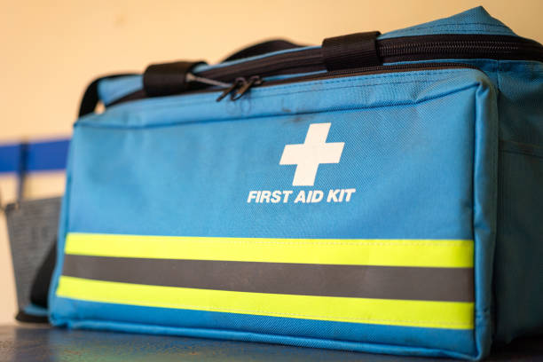 istock A first aid kit bag for emergency treatment. 2177436673