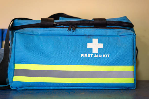 istock A first aid kit bag for emergency treatment. 2177436679