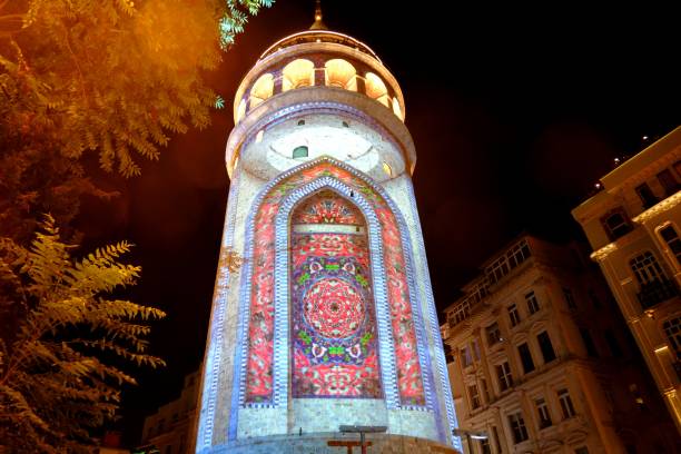 istock Festival festivity, digital feast in the historical Galata Tower 2177441803