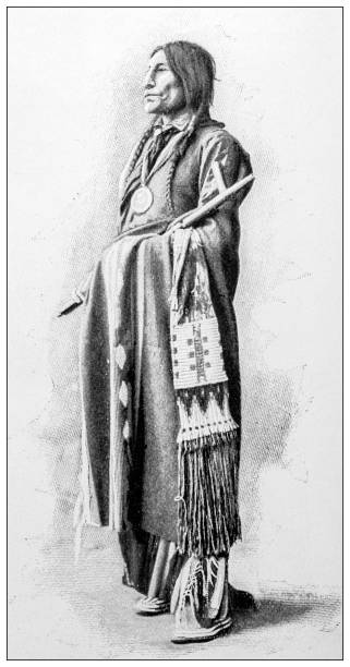 Antique image: Native North Americans, Chief Wolfrobe, Cheyenne