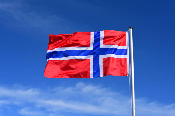 istock The flag of Norway flutters in the wind 2177442710